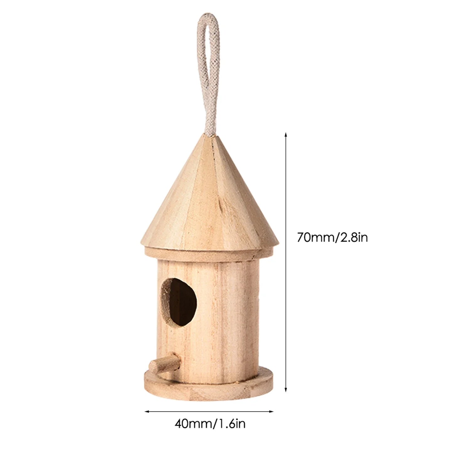 Wooden Bird House Nest Handmade Ecofriendly Bird Nest Cage Outdoor Birdhouse Garden Yard Hanging Decoration Crafts Dropshipping