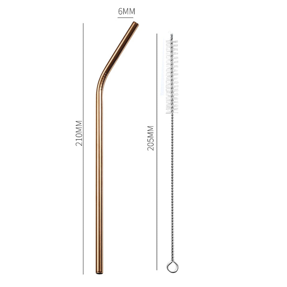 Reusable Metal Drinking Straws 304 Stainless Steel Drinking Straws Eco-Friendly Bent Straight Drinks Straws for Cocktail Milk