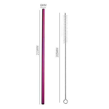 Reusable Metal Drinking Straws 304 Stainless Steel Drinking Straws Eco-Friendly Bent Straight Drinks Straws for Cocktail Milk