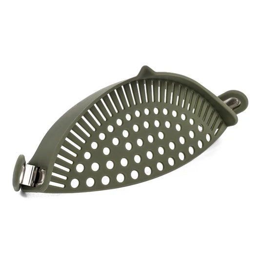 Silicone Pot Side Drainer Vegetable Noodle Drainage Filter Pour Baffle Kitchen Gadgets
