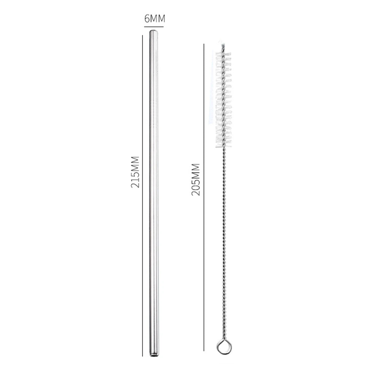Reusable Metal Drinking Straws 304 Stainless Steel Drinking Straws Eco-Friendly Bent Straight Drinks Straws for Cocktail Milk