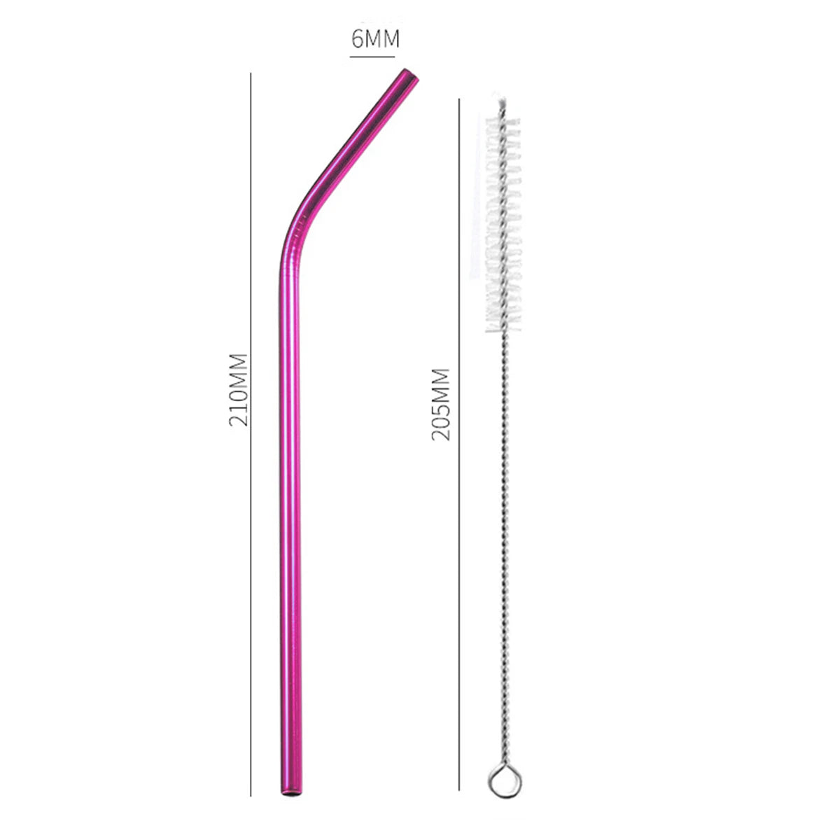 Reusable Metal Drinking Straws 304 Stainless Steel Drinking Straws Eco-Friendly Bent Straight Drinks Straws for Cocktail Milk