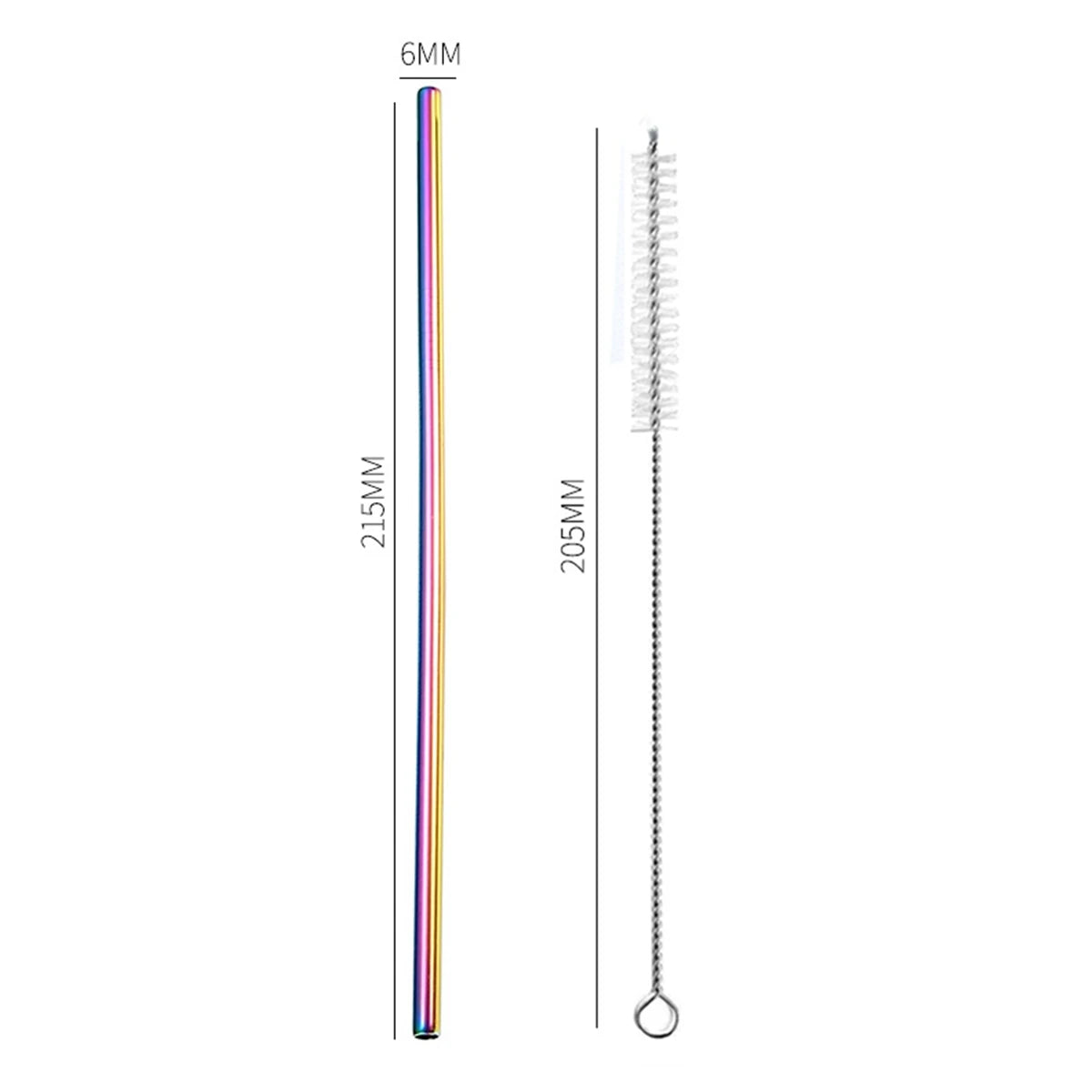 Reusable Metal Drinking Straws 304 Stainless Steel Drinking Straws Eco-Friendly Bent Straight Drinks Straws for Cocktail Milk