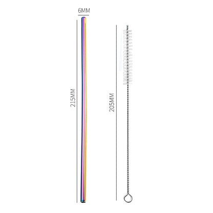 Reusable Metal Drinking Straws 304 Stainless Steel Drinking Straws Eco-Friendly Bent Straight Drinks Straws for Cocktail Milk