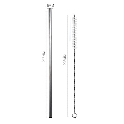 Reusable Metal Drinking Straws 304 Stainless Steel Drinking Straws Eco-Friendly Bent Straight Drinks Straws for Cocktail Milk