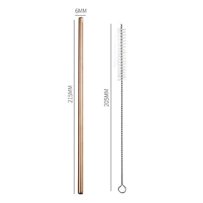 Reusable Metal Drinking Straws 304 Stainless Steel Drinking Straws Eco-Friendly Bent Straight Drinks Straws for Cocktail Milk