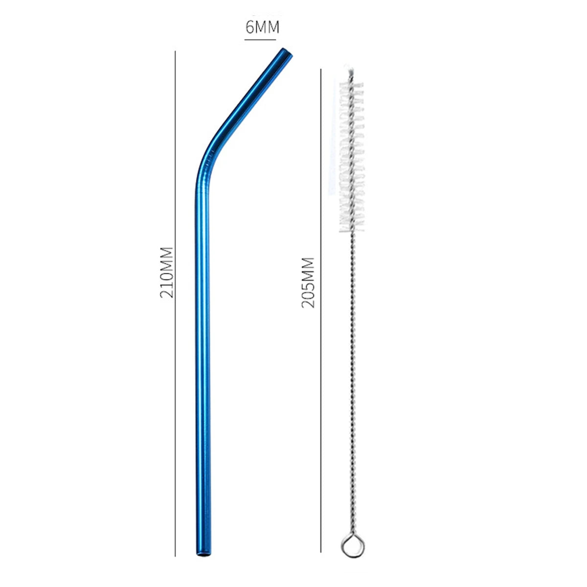 Reusable Metal Drinking Straws 304 Stainless Steel Drinking Straws Eco-Friendly Bent Straight Drinks Straws for Cocktail Milk